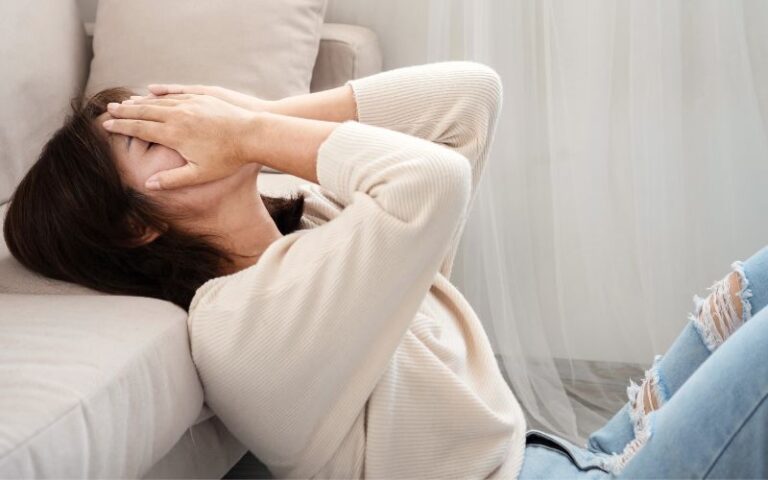 woman looking burnt out